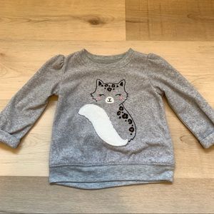 4/$12 Grey Cat Sweater